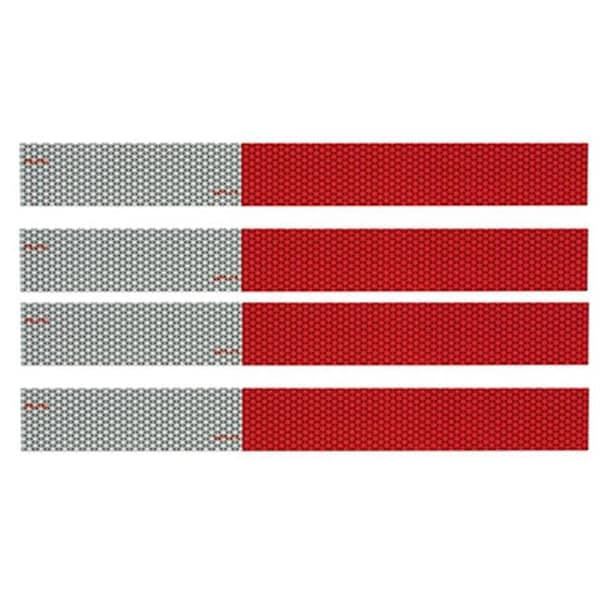 Overtime UL465004 12 in. Red & Silver Reflective Tape - 4 Pack OV597886 - main